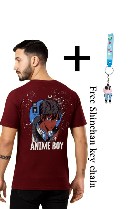 Anime Boy T-shirt + Free miniature chain