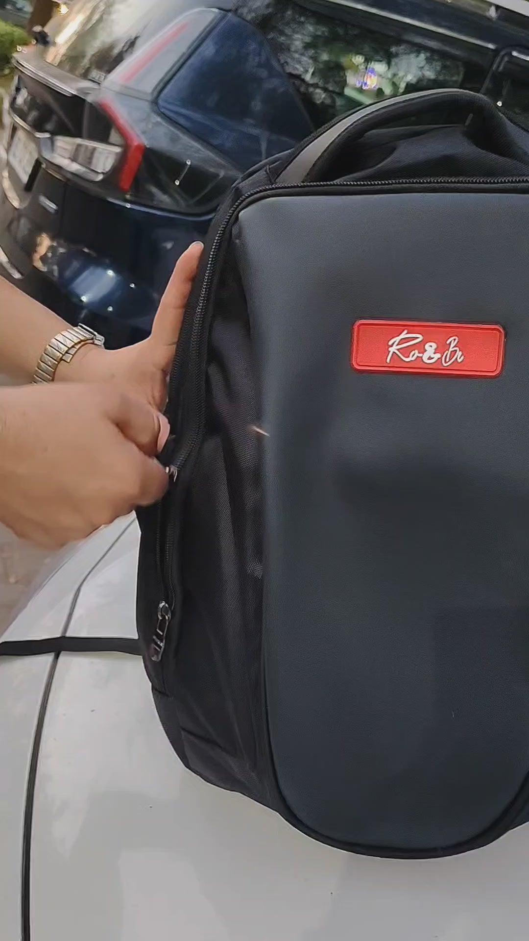 Load video: Professional Laptop Ro&amp;Be bag made for cool and professional people