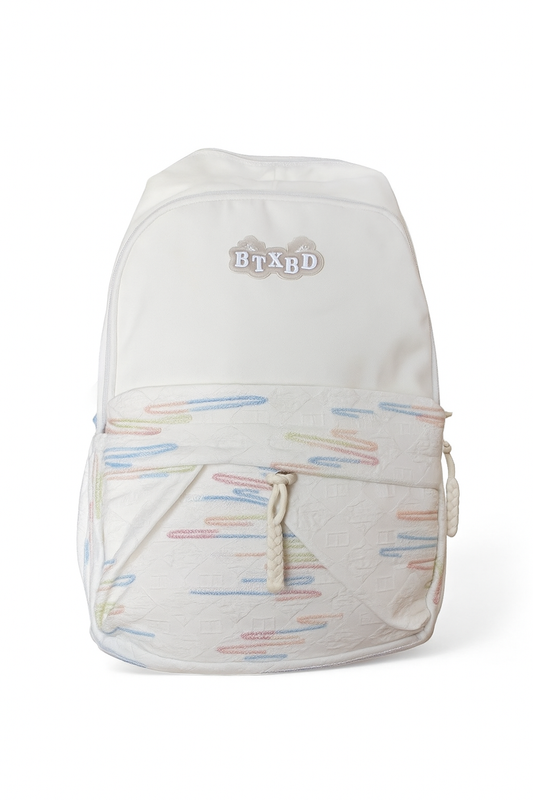 Lavender beauty white bag