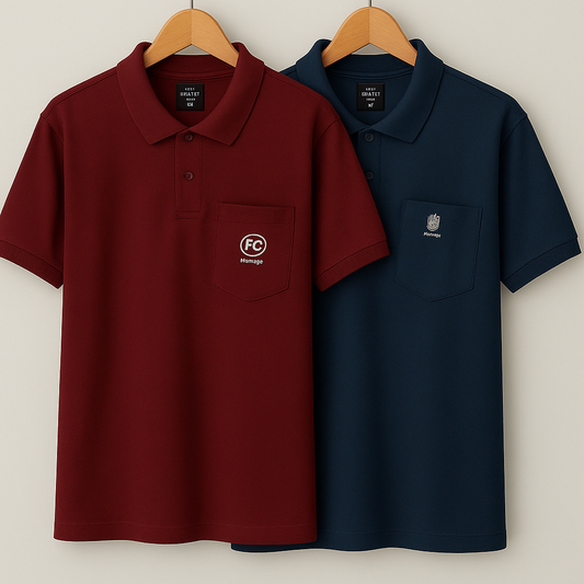 Polo T-shirts Combo of 2 (Red +Blue)