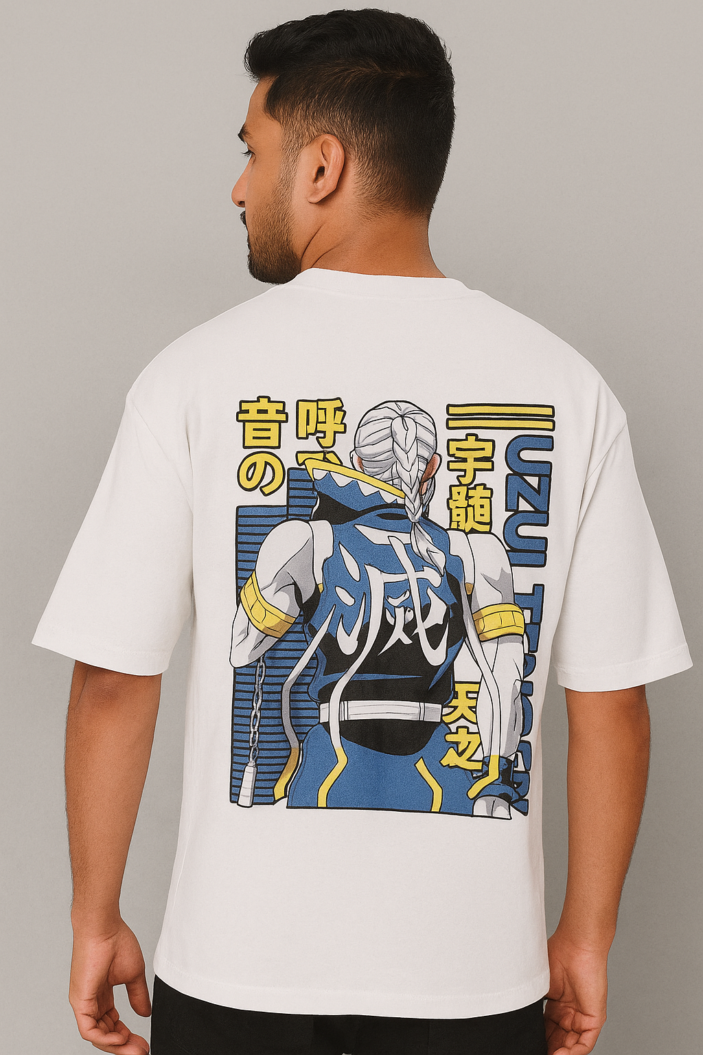 Anime t-shirt in white +free Bear key chain