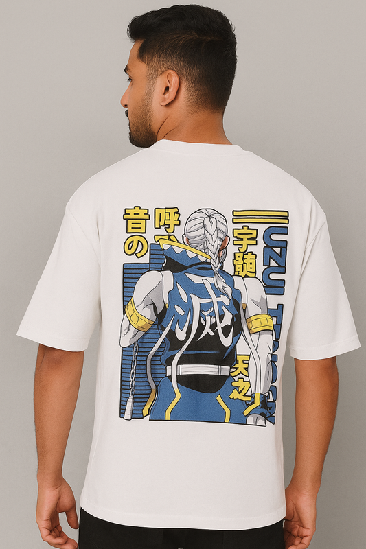 Anime t-shirt in white +free Bear key chain