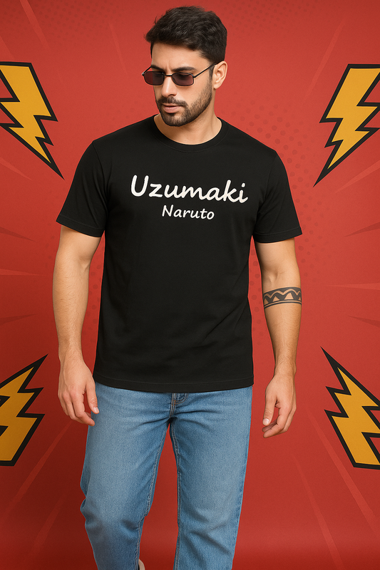 Black anime t-shirt+ free key chain