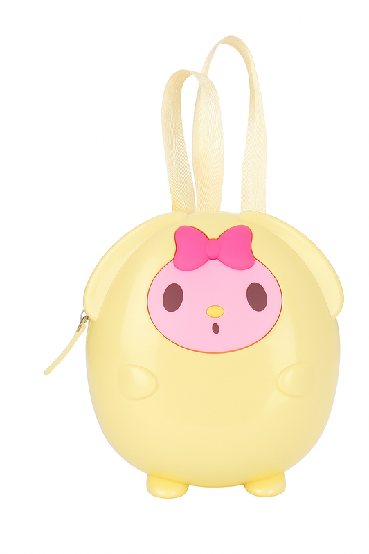 Cute mini yellow miniature bag + Free teddy chain